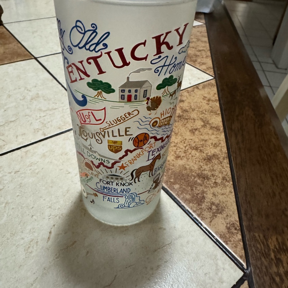 Kentucky Themed Glass Tumbler
